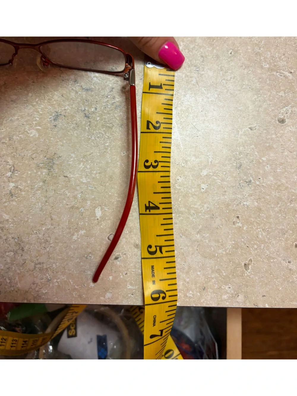 Fendi Red Rectangular  Glasses